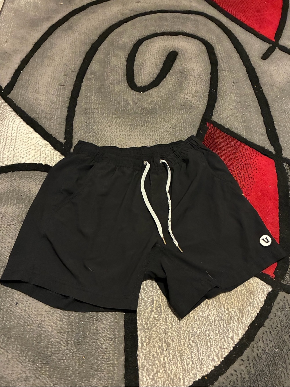 Vuori Black Athletic Drawstring Shorts